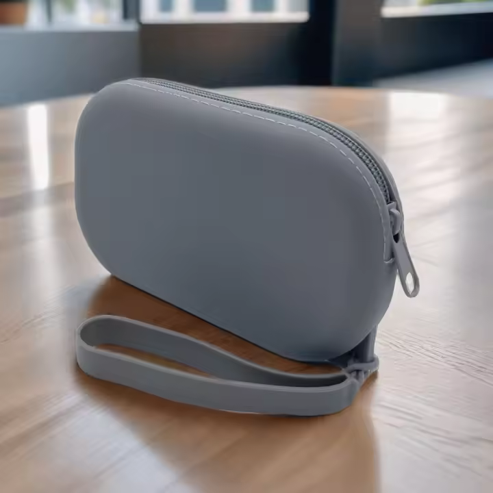 Morandi Color bolsa de cosméticos de silicona monedero de gran capacidad bolsa de almacenamiento multifunción rectangular Color sólido bolsa de artículos pequeños hombres - 1