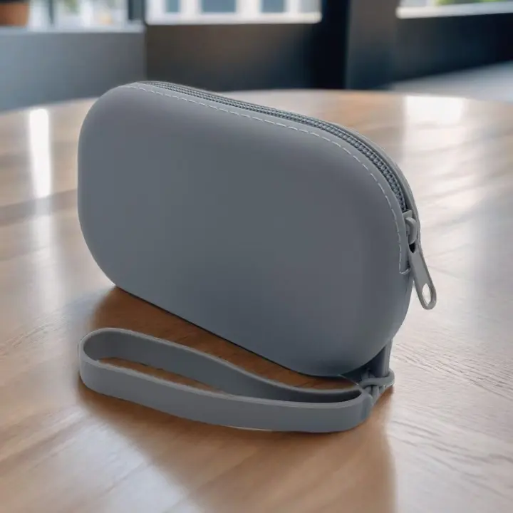 Morandi Color bolsa de cosméticos de silicona monedero de gran capacidad bolsa de almacenamiento multifunción rectangular Color sólido bolsa de artículos pequeños hombres - 1