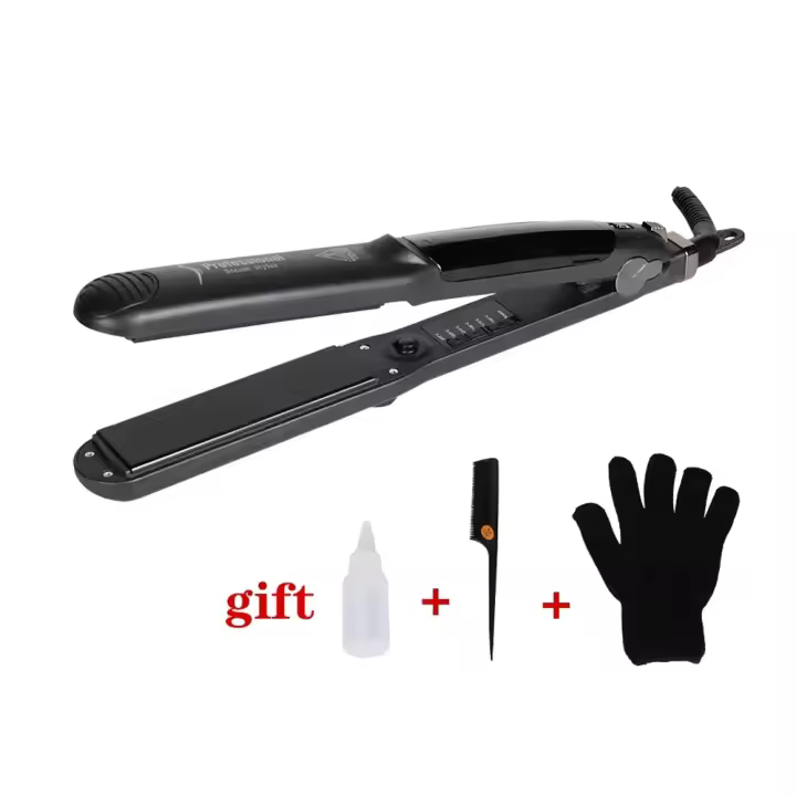 Plancha de pelo profesional para mujer, ajuste de temperatura de 4 velocidades, rizador de pelo plano, regalos para el día de la madre - 1