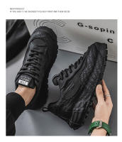 Nuevas Zapatillas De Cuero En Relieve, Zapatos Casuales Cómodos De Suela Gruesa Y Súper Suaves - details 23