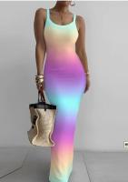 Moda mujer nueva tendencia Z Color sólido Sexy elegante Godde Single ulder Drees - details 0