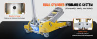SucceBuy Gato de piso de perfil bajo de 3 toneladas, capacidad de 6600 lb, rango de elevación de 3,7"-18,3" (amarillo) - details 2