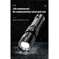 Linterna LED Súper Brillante Recargable por USB con Zoom Táctico Potencia de Enfoque Alta - details 8