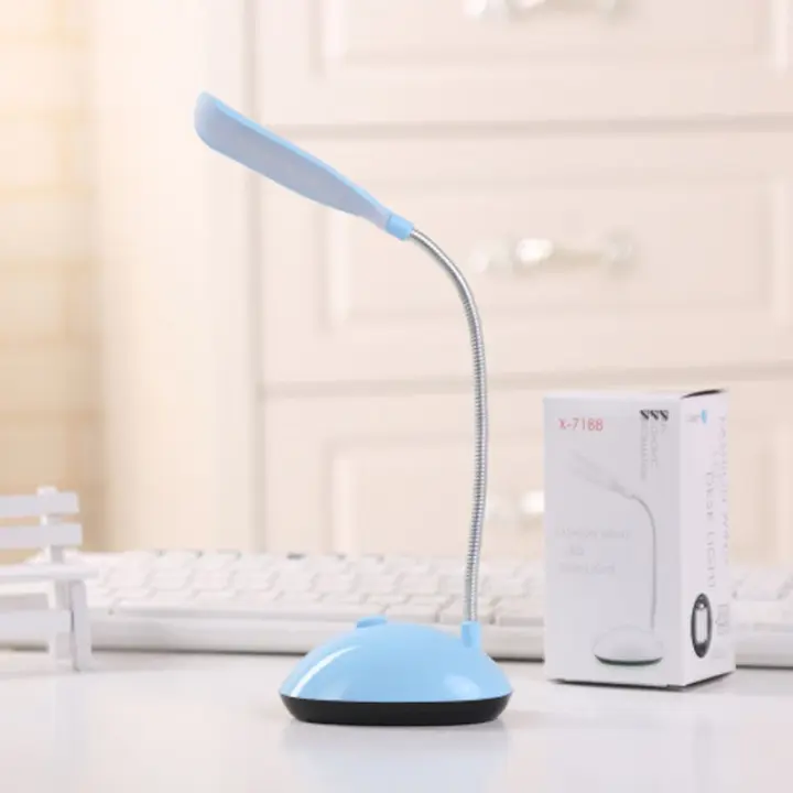 Lámpara de noche de lectura LED que funciona con batería, luz de mesa Flexible, interruptor plegable, luz de estudio para niños, oficina y estudiantes - 1