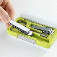 Juego de manicura con Caja de plástico, cortaúñas de Acero Inoxidable, Cortador de uñas profesional, Herramientas portátiles - details 0