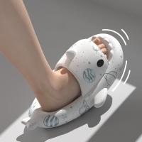 Zapatillas de sandía para hombre y mujer, chanclas planas informales con dibujos animados de tiburón Eva, Chanclas de playa, novedad de verano - details 29