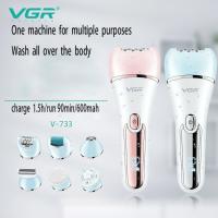 VGR 733 Epilador Eléctrico Para Mujer Trimmer De Cabello Facial Y Bikini Afeitadora Corporal Con 5 Piezas De Nozzle Tamaño 6 En 1 - details 0