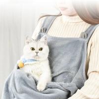 Delantal de transporte para mascotas, bolsa de pecho colgante de felpa para viajes al aire libre, perros y gatos pequeños, bolsillo para dormir, Invierno - details 5