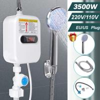 Calentador de agua eléctrico instantáneo, 3500W, 110V, grifo de baño, calefacción instantánea en 3 segundos, enchufe estadounidense - details 1