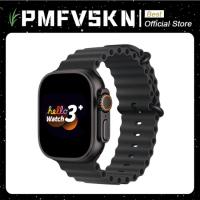 2024 Negro Hello Watch 3 Plus Reloj inteligente AMOLED 450mAH 49mm Ultra Sport Relojes inteligentes Hombre Mujer Música local NFC Llamada Bluetooth - details 1