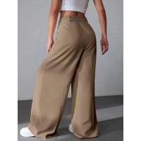 Nuevo vestido clásico para mujer, cómodo, pierna recta, cintura alta, pantalones cálidos sólidos para mujer - details 4