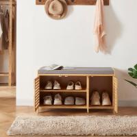 Banco Zapatero con Ventilación Buena Ahorro de Espacio con Bambú Tela 50 x 90 x 35 cm - details 1