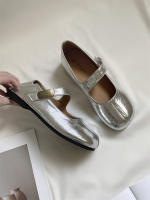 Zapatos Mary Jane planos de fondo francés, con punta redonda, boca poco profunda, estilo retro, para mujer. - details 12