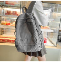 Mochilas escolares de gran capacidad 2024 de alta calidad para mujeres, mochila de cremallera con respaldo suave de pana. - details 10