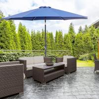 Parasol de Jardín con Manivela Ø295x250 cm Inclinable y Desmontable de Metal para Balcón, Piscina, Patio - details 37