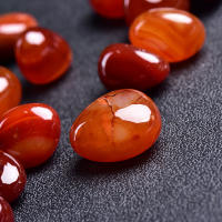 Piedra de caída pulida de ágata roja de cornalina Irregular Natural, cristales curativos de partículas grandes, decoración de pecera Mineral - details 3