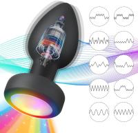 Tapón Anal Vibratorio de Silicona con Base Luminosa, Control Remoto Inalámbrico, Tapón Anal Recargable, Masajeador Anal, Estimulación del Ano del Punto G para Juegos de Cama de Placer para Hombre y Mujer - details 4