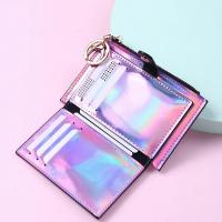 Cartera de mujer con cremallera billetera láser de moda monedero de cuero mini bolsa de tarjetas dangerous goods normales - details 8