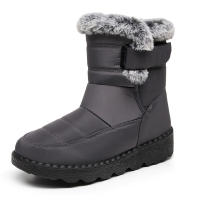 Botas impermeables de nieve de algodón de tubo nuevo High 2025 para mujer, zapatos casuales - details 8