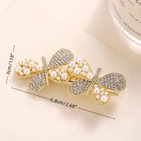 Nueva Pinza Para Cabello De Perla Mariposa Flor De Cristal Zirconia Para Mujeres Moda Primavera Accesorio De Peluquería - details 0