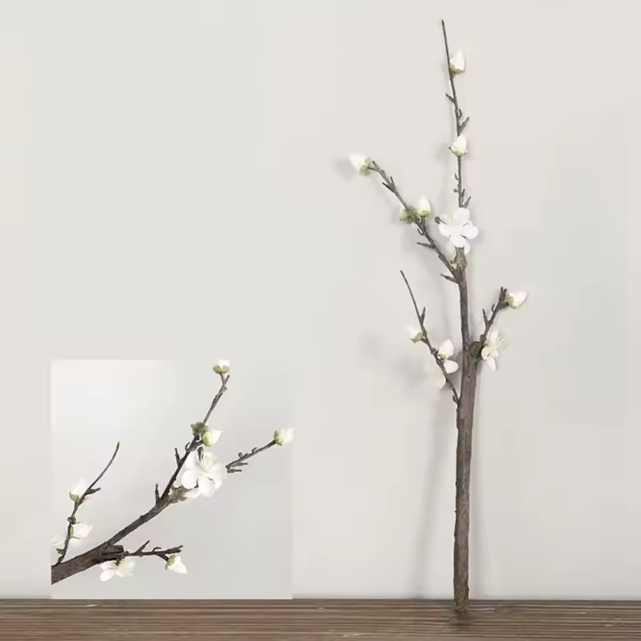 Ramo de ramo, adornos de mesa, decoración decorativa para el hogar, flores artificiales, flor falsa, rama de ciruelo, Bossom - 1