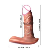 Consolador vibrador realista, suave, portátil, Control remoto, masturbador automático de empuje, productos porno para adultos, Juguetes sexuales - details 6
