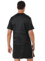 Camisón de satén para hombre y mujer, ropa de dormir de manga corta con cuello en V, ropa de dormir para el hogar, ropa de dormir con abertura lateral, albornoz para dormir - details 9