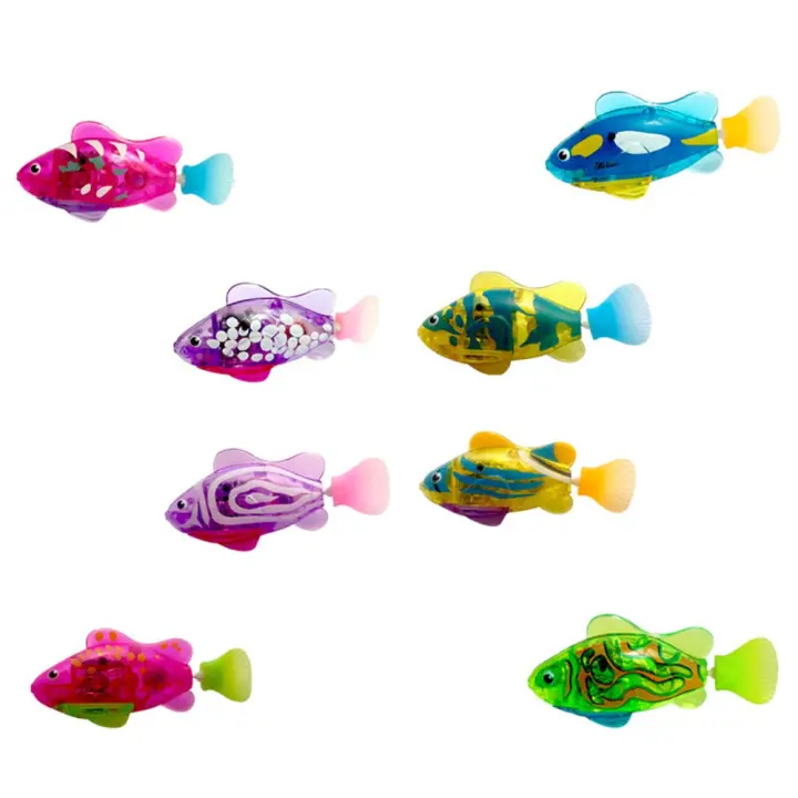 Los juguetes luminosos electrónicos del gato de los pescados miran los pescados del juguete del animal doméstico en el agua - 1