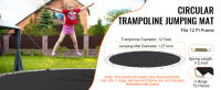 SucceBuy Alfombrilla de repuesto para trampolín, se adapta a marco de 12 pies, 72 anillos en V, longitud de resorte de 5,5 pulgadas, resistente a los rayos UV, duradera, con herramientas - details 0
