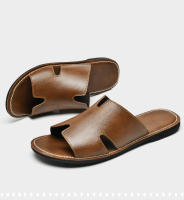 Zapatillas de verano nuevo desgaste de cuero de los hombres de arrastre antideslizante y desodorante zapatillas de los hombres - details 6