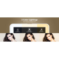 miroposs Maquillaje Recargable para Vies, Espejo de tocador con 80 LED, Luz de 3 Colores, Batería de 2000 mAh, Iluminación Ultrafina Portátil - details 1