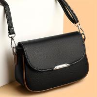 Elegante bolso bandolera de piel sintética, bolso bandolera informal de color sólido con herrajes decorativos, correa desmontable, cierre de cremallera, forro de poliéster, cierre magnético, lavado a mano o limpieza en seco profesional - details 3