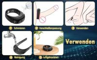 Leten anillo ajustable hombres anillo vibrador 10 vibración masculina eyaculación retardada juguete sexual adulto para parejas Sexshop - details 6