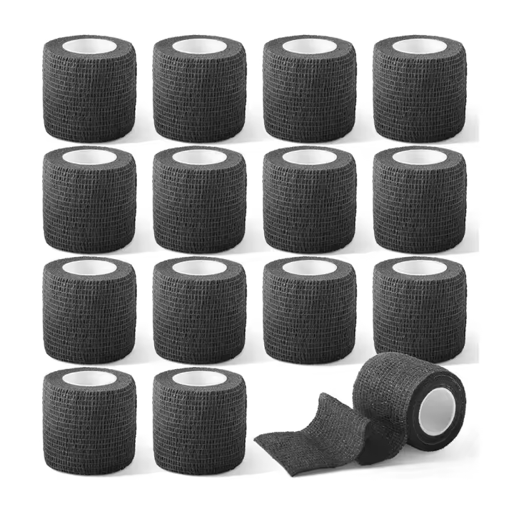 Vendaje Cohesiva,12 Rollos Vendas Elásticas Protectoras de Piel Vendaje Autoadhesivo Tape Proteger los Dedos de Tobillo y Muñeca - 1
