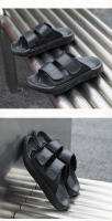 Nueva ropa exterior sandalias de una palabra Velcro zapatos de playa de cuero de suela blanda con suela plana hombres - details 9