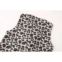 TRAFZA Conjunto de 2 piezas para mujer, pantalones largos con cremallera, traje informal suelto elegante vintage con estampado de leopardo sin mangas con cuello en V - details 12