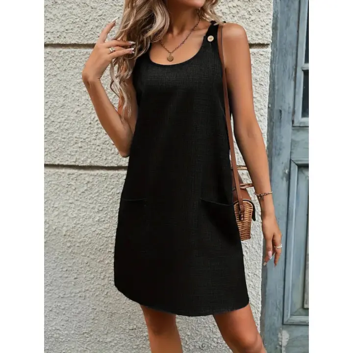 Vestido casual sin mangas estilo denim para mujer, novedad de verano - 1