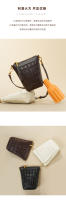 Bolso de mensajero de cuero, pequeño y ligero mini bolso pequeño vertical de piel de vaca para mujer, bolso para teléfono móvil. - details 13