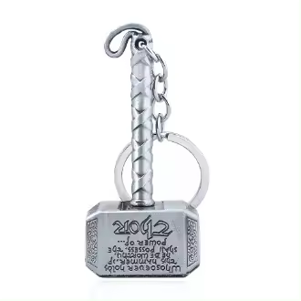 Llavero de martillo de Thor metálico para hombres y mujeres, accesorio de moda, joyería de tendencia, regalo, llavero para coche y bolso. - 1