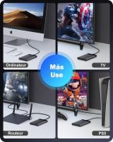 Arcasa-Disco Duro de 2,5 pulgadas, Caja USB C de 6Gbps para HDD, SSD, SATA I/II/III de 7mm y 9,5mm de Altura con Cable USB, soptima UASP y Trim no Requiere Herramientas, Negro - details 4