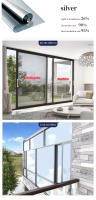 Película de vidrio para casa Pegatinas de ventana a prueba de sol Película aislante anti-ultravioleta Privacidad uno-direccional Instalación estática Enmaterial Poliethileno terofosfato (PET) - details 10