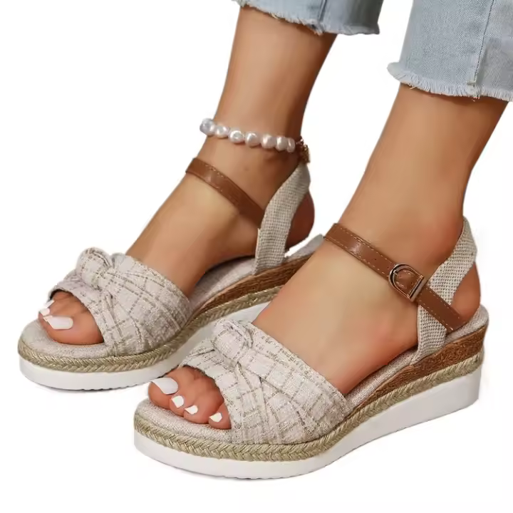 Sandalias de tacón de cuña de verano para mujer - 1