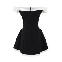 - Vestido Formal de Mujer 2025 con Volantes, Cuello y Tirantes, Color Pure Desire Wind Collision, . - details 1