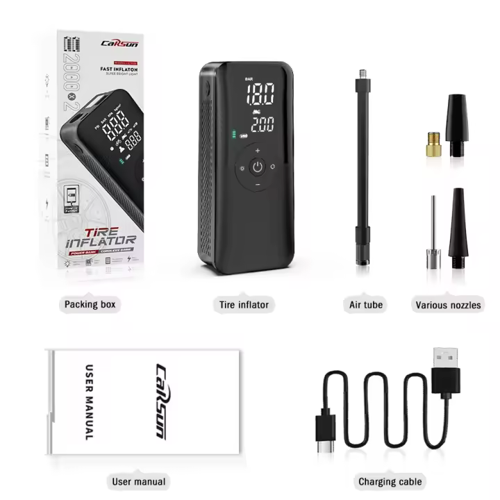 Compresor de Aire Portátil 12v Cilindro de Inflación para Coche, Motocicleta, Bicicleta - 1