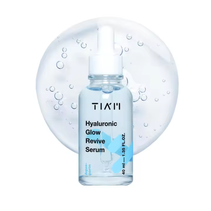 TIAM Hyaluronic Revive Serum, 1.35 fl oz, suero facial ligero y no pegajoso, hidratación profunda y calmante, ideal para pieles secas, - 1