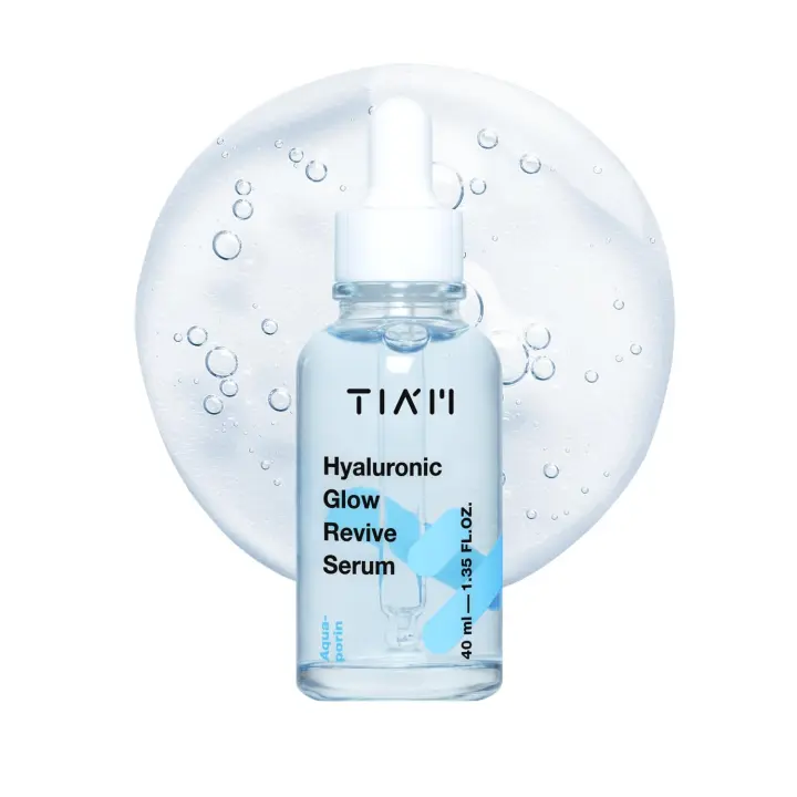 TIAM Hyaluronic Revive Serum, 1.35 fl oz, suero facial ligero y no pegajoso, hidratación profunda y calmante, ideal para pieles secas, - 1