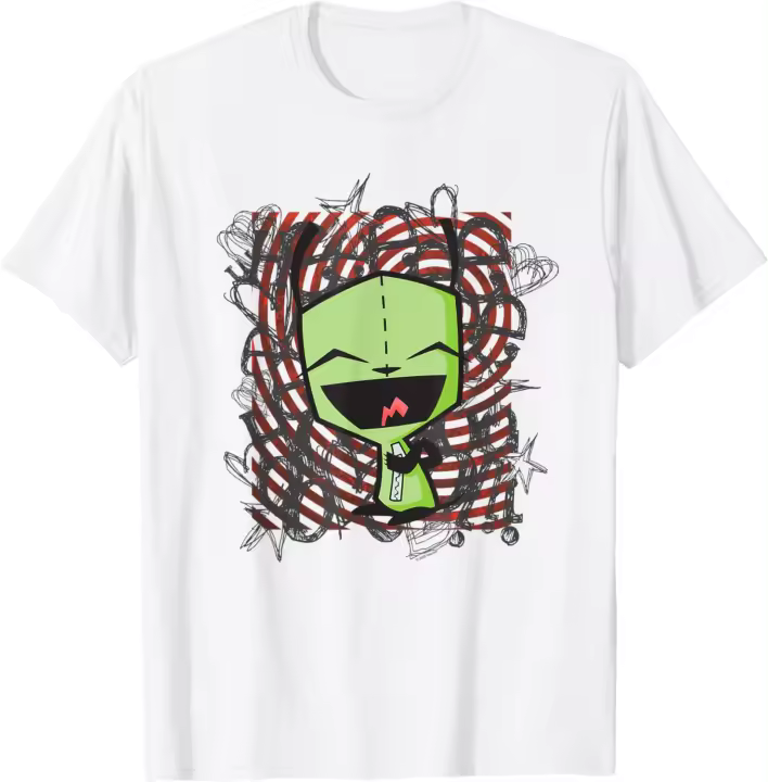 Camiseta de Moda para Hombres Invader Zim Happy Gir Estilo Único - 1
