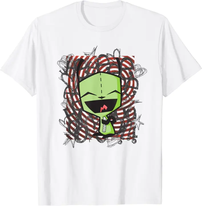 Camiseta de Moda para Hombres Invader Zim Happy Gir Estilo Único - 1