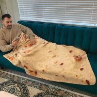 Manta de Tortilla de Franela Suave y Cálida WOSTAR 200Gsm Forma Redonda Lavado en Máquina Adecuada para Viajes Invierno - details 9