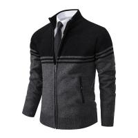 Chaqueta de suéter para hombre con forro de punto, cárdigan con capucha de otoño e invierno, chaqueta de suéter informal, ropa para hombre - details 8
